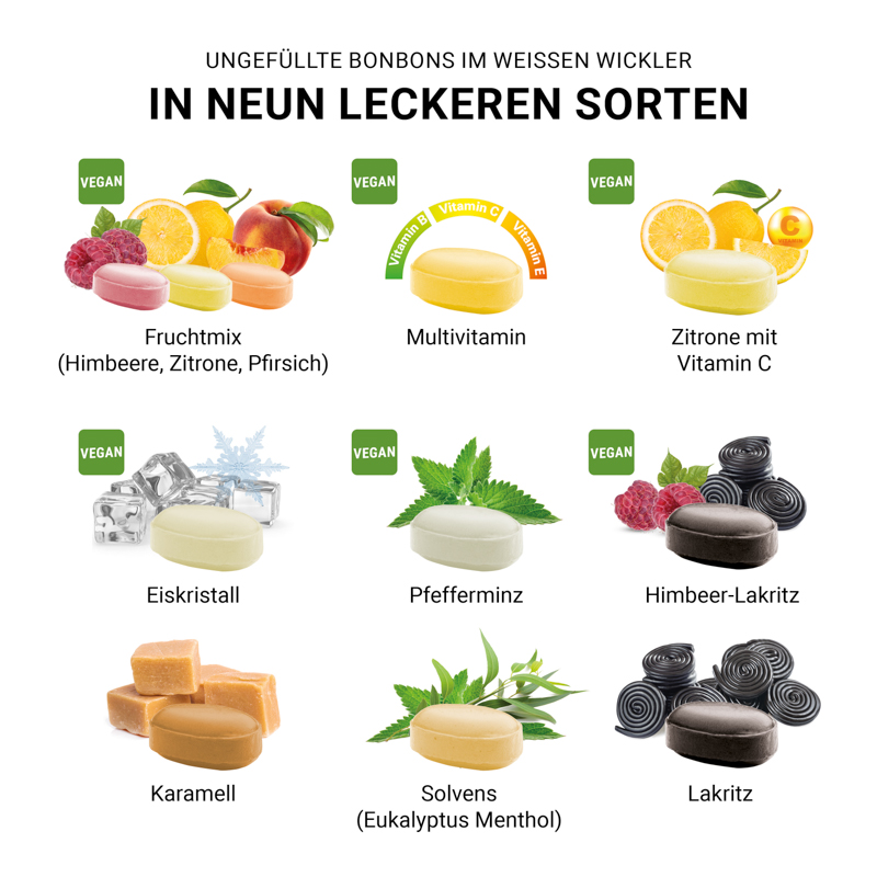 Karamell Bonbon im weißen, kompostierbaren Wickler